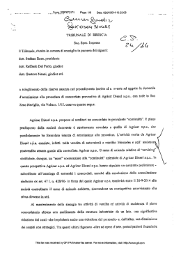 Decreto di ammissione alla procedura