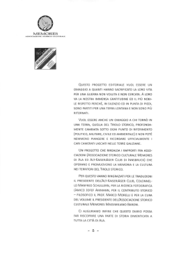 memores - Il mondo degli Schuetzen