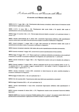 decreto di riordino delle Scuole di specializzazione