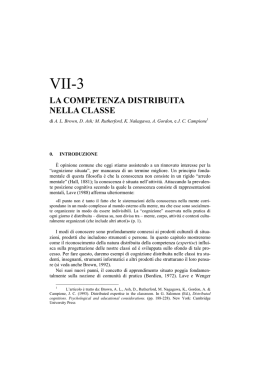 la competenza distribuita nella classe