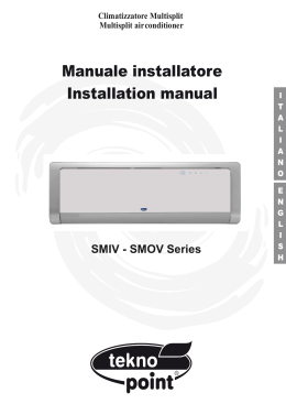 Manuale installatore Installation manual