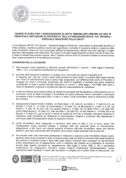 ANDO DI GARA ER L`ASSEGNAZIQNE DI UNITA` IMMQBILIARI