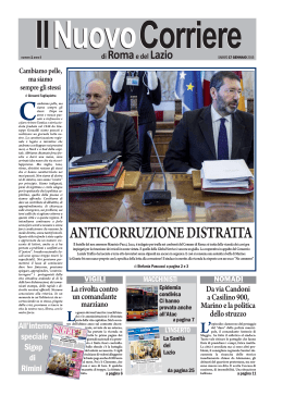 anticorruzione distratta - Il Nuovo Corriere di Roma e del Lazio