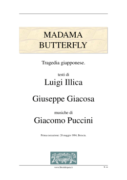 MADAMA BUTTERFLY Luigi Illica Giuseppe Giacosa