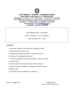 VDL DOCUMENTO15 MAGGIO 2015 - liceo rambaldi