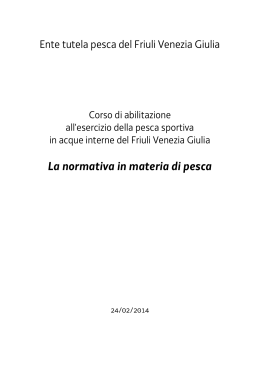 La normativa in materia di pesca