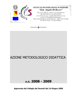 azione metodologico-didattica 2008-2009