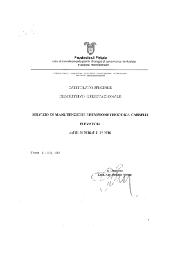 capitolato speciale descrittivo e prestazionale