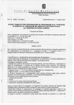 Page 1 % Città di Casale Monferrato Settore Pianiﬁcazione Urbana