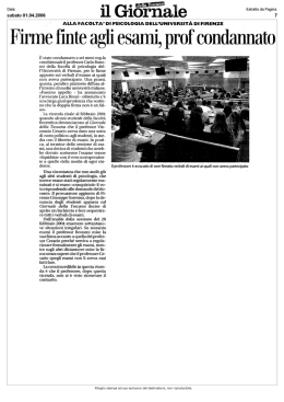 Firme ﬁnte agli esami, prof Condannato