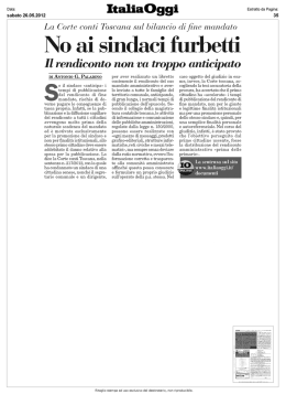 No ai sindaci furbetti
