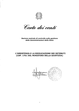 L`assistenza e la rieducazione dei detenuti