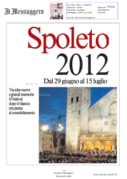 17/06/2012 Il Messaggero Spoleto 2012