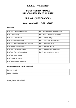 MECCANICA - itis galileo galilei conegliano