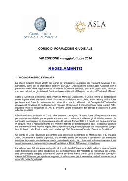 REGOLAMENTO - Ordine degli Avvocati di Milano