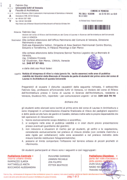 Dichiarazione del docente: NOTIFICA DI