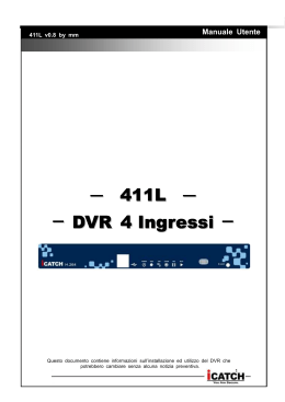 411L DVR 4 Ingressi