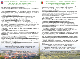 Tourist information - Comune di Castiglione Tinella