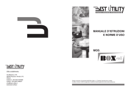 manuale d`istruzioni e norme d`uso mod. - best