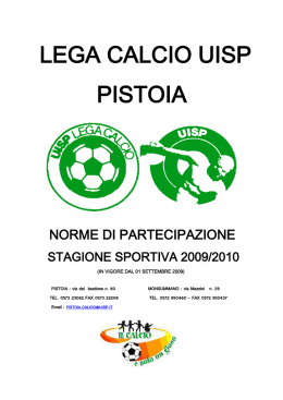 Norme di partecipazione 2009/2010