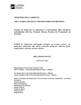 Valutazione dell`impatto antropico sul sistema costiero, con