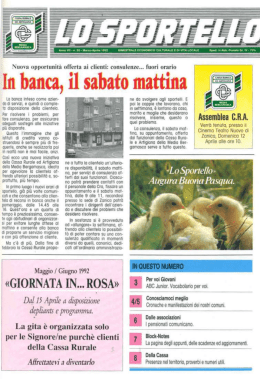 In banca, il sabato mattina