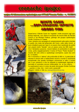 cronache ipogee - Grotta Continua