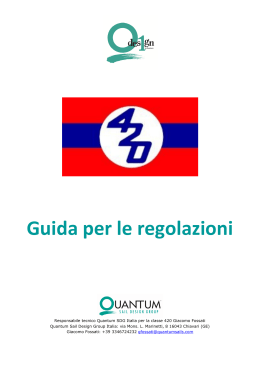 Guida per le regolazioni 420 - Quantum Sail Design Group Italia