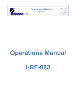 Operations Manual I-RF-083