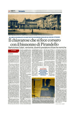 Il chiavarese che si fece corsaro con il bisnonno di
