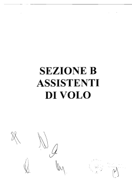 sezione b - Assistenti di Volo