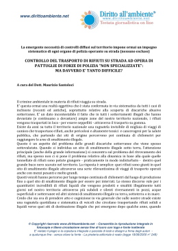 controllo del trasporto di rifiuti su strada ad opera di pattuglie di forze