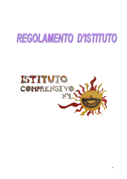 I regolamenti d`Istituto - Istituto Comprensivo 1 Alghero
