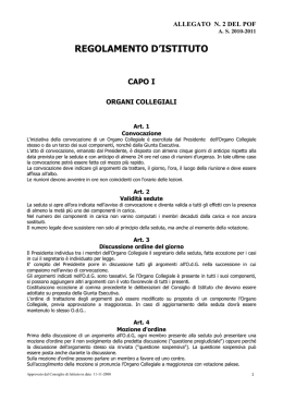 regolamento d`istituto