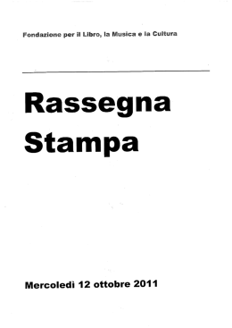 Stampa i - Fondazione per il libro, la musica e la cultura