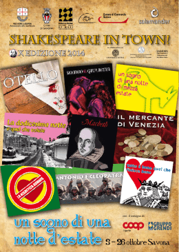 brochure Shakespeare in Town 2014