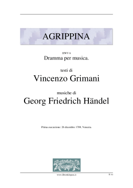 AGRIPPINA Vincenzo Grimani Georg Friedrich Händel