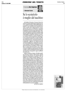 RASSEGNA STAMPA - Giovanni Costa