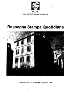 Rassegna Stampa- Qu&ograve;ti - AIA - Associazione Italiana Allevatori