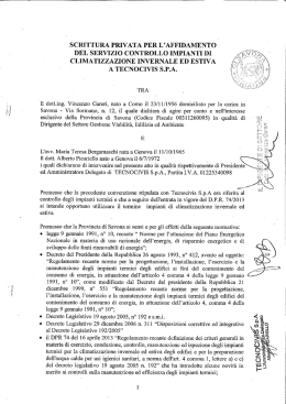 Scrittura privata per affidamento servizio controllo impianti di