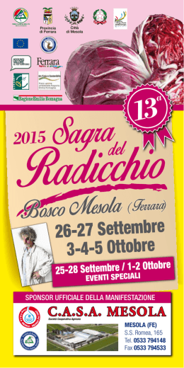 SAGRA DEL RADICCHIO libretto2015