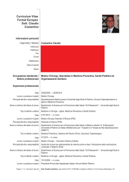 CV - Amministrazione Trasparente CEFPAS
