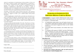 modulo iscrizione - PARROCCHIA S.FRANCESCO pordenone