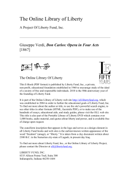 Online Library of Liberty: Don Carlos: Opera in Four Acts