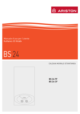 Manuale dLuso per lLutente Kullanıcı El Kitabı BS 24 FF BS 24 CF