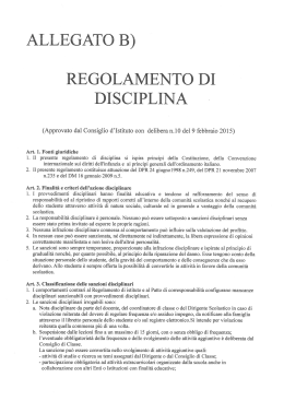 (Approvato dal Consiglio d`Istituto con delibera n.10 del 9 febbraio