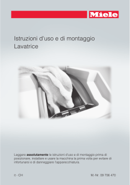 Istruzioni d`uso e di montaggio Lavatrice