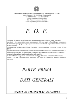 POF - Scuola Cavalcanti