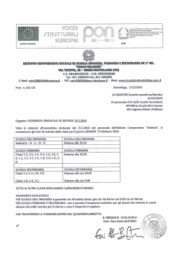 ass. sindacale del 25.2.2016 lettera prot. n. 631 del 17.2.2016