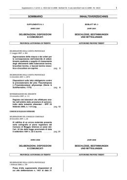 sommario inhaltsverzeichnis - Regione Autonoma Trentino